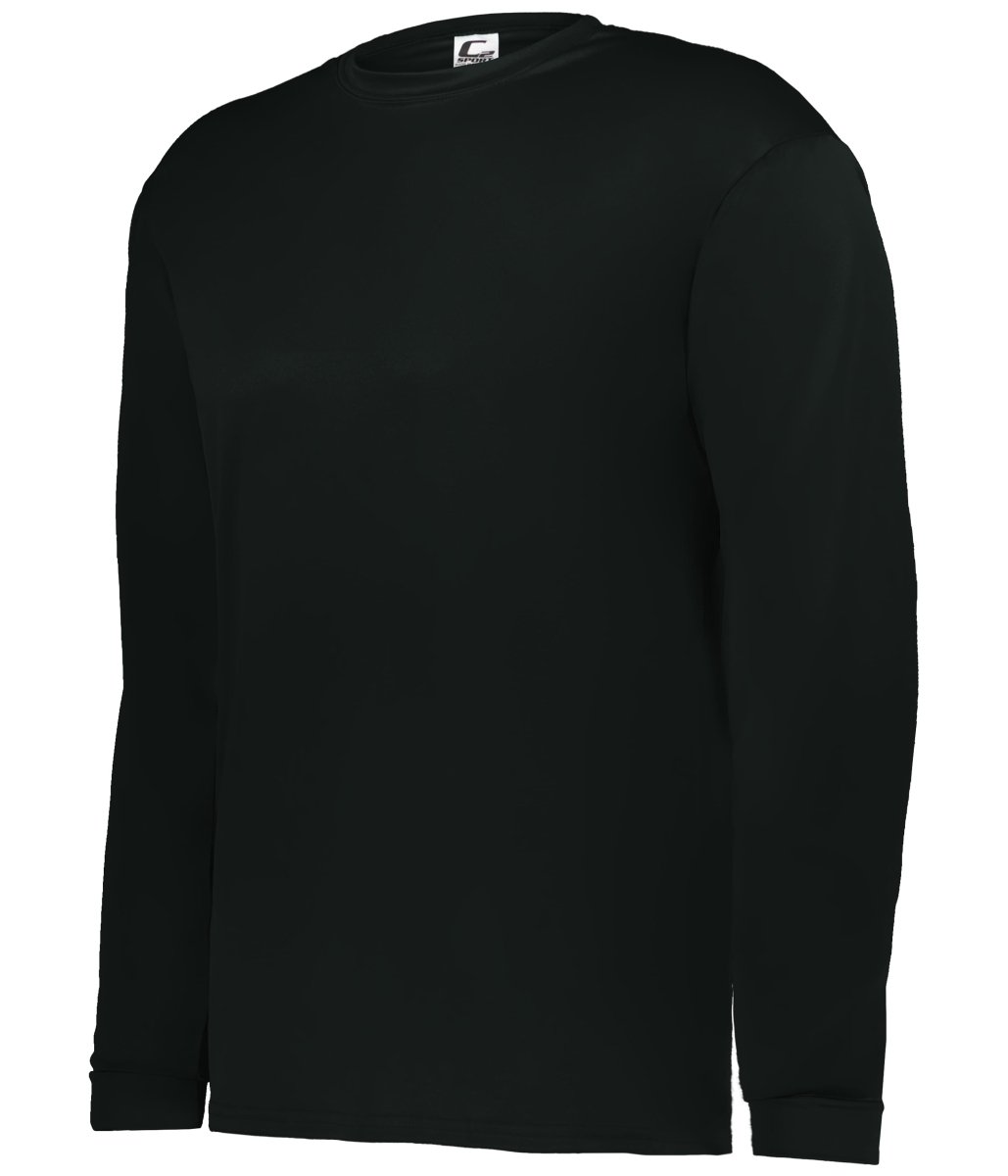 Augusta Sportswear C2 LONG SLEEVE TEE 510400 BLACK S