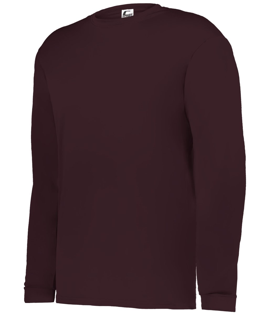 Augusta Sportswear C2 LONG SLEEVE TEE 510400 MAROON (BA) S