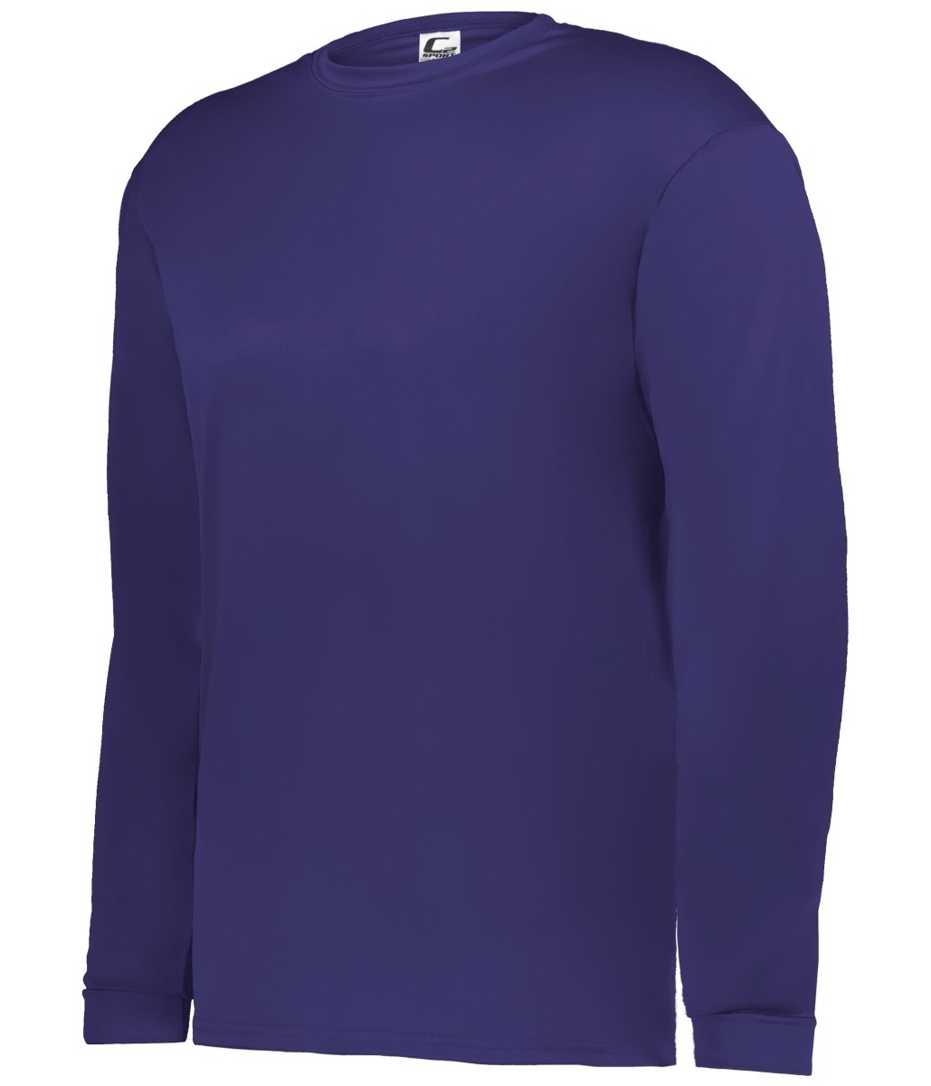 Augusta Sportswear C2 LONG SLEEVE TEE 510400 PURPLE (BA) S