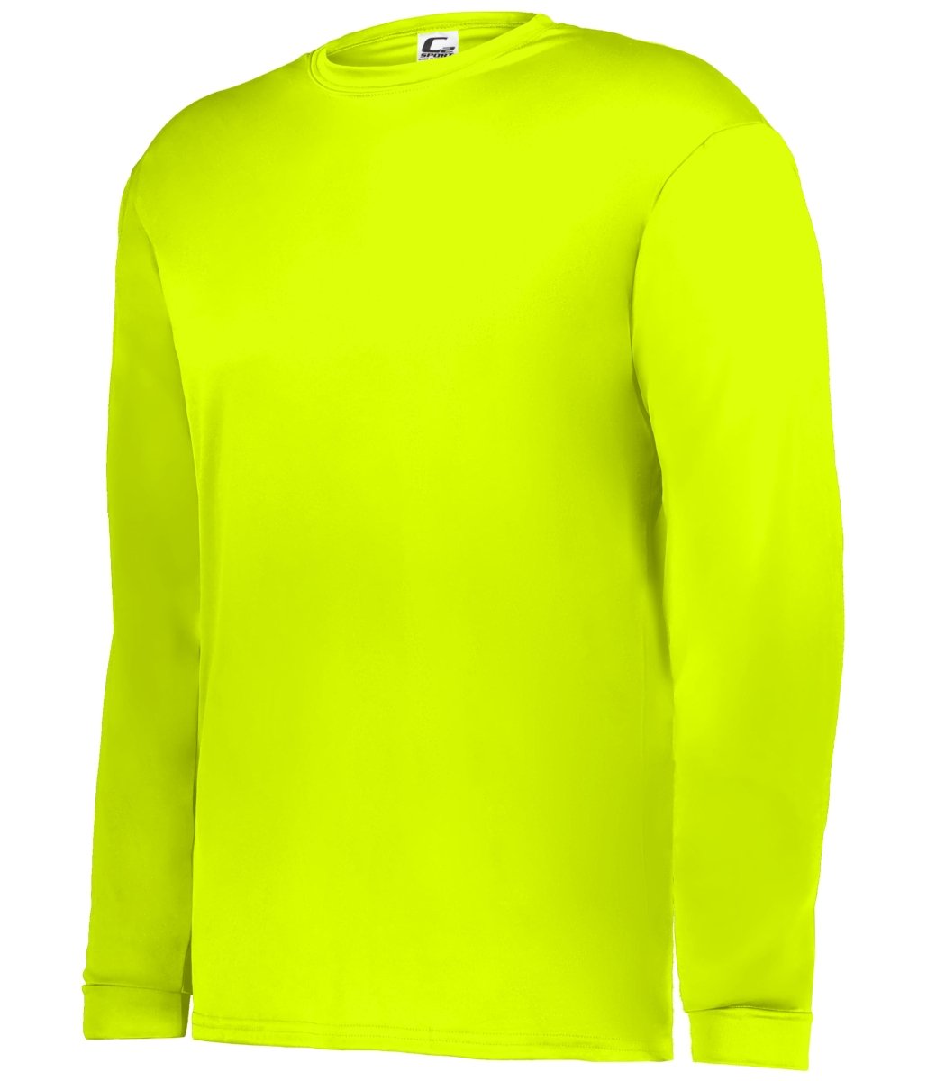 Augusta Sportswear C2 LONG SLEEVE TEE 510400 SAFETY YELLOW S