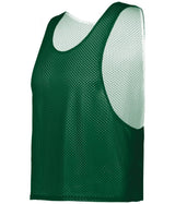 Augusta Sportswear C2 REVERSIBLE MESH LACROSSE PINNIE 576000 FOREST/WHITE (BA) LARGE/EXTRA LG