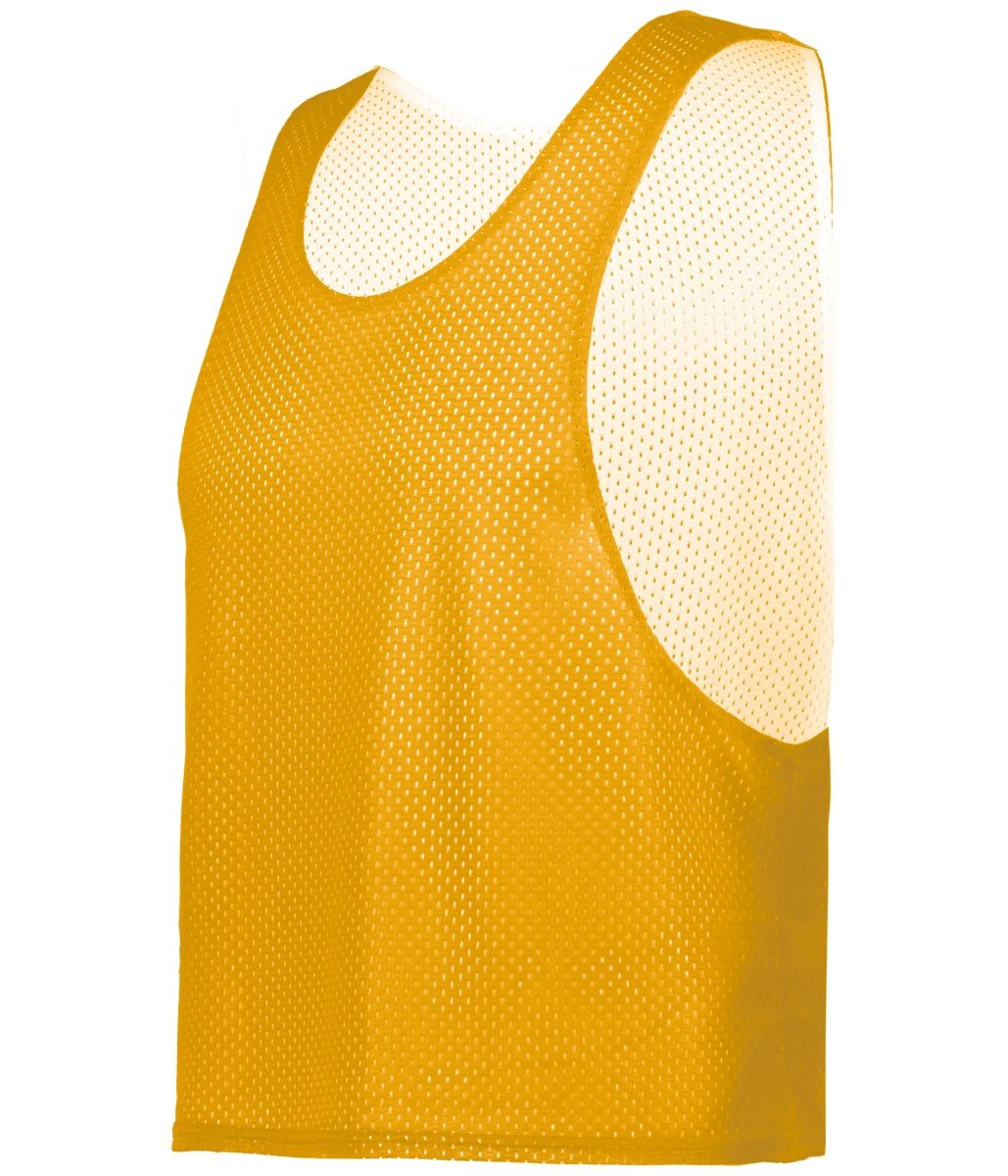 Augusta Sportswear C2 REVERSIBLE MESH LACROSSE PINNIE 576000 GOLD/WHITE (BA) SMALL/MEDIUM