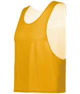 Augusta Sportswear C2 REVERSIBLE MESH LACROSSE PINNIE 576000 GOLD/WHITE (BA) SMALL/MEDIUM