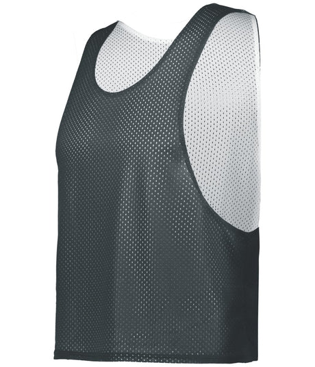 Augusta Sportswear C2 REVERSIBLE MESH LACROSSE PINNIE 576000 GRAPHITE/WHITE (BA) SMALL/MEDIUM