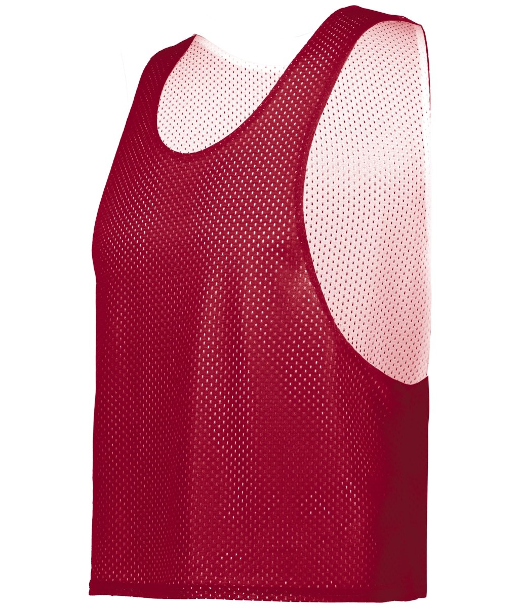 Augusta Sportswear C2 REVERSIBLE MESH LACROSSE PINNIE 576000 RED/WHITE (BA) LARGE/EXTRA LG