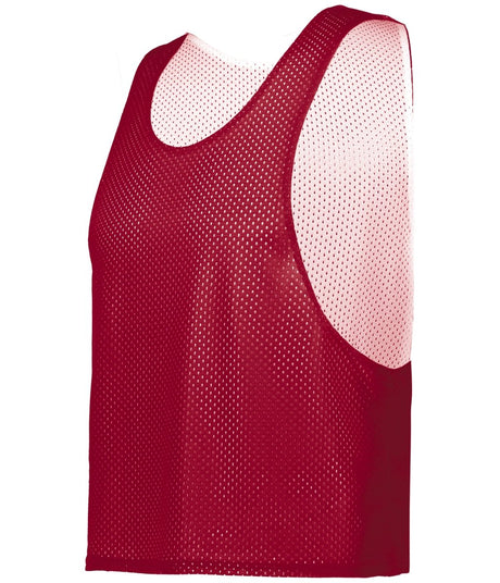 Augusta Sportswear C2 REVERSIBLE MESH LACROSSE PINNIE 576000 RED/WHITE (BA) LARGE/EXTRA LG