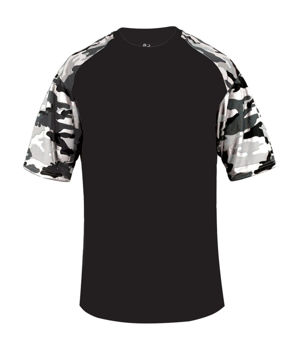 Augusta Sportswear CAMO SPORT TEE 414100 BLACK/WHITE CAMO (BA) S