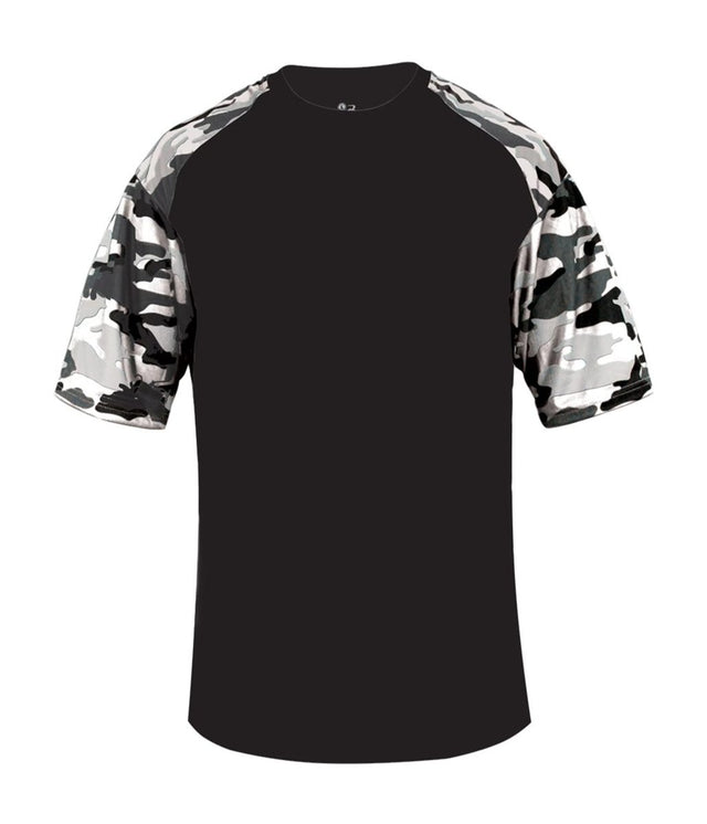 Augusta Sportswear CAMO SPORT TEE 414100 BLACK/WHITE CAMO (BA) S
