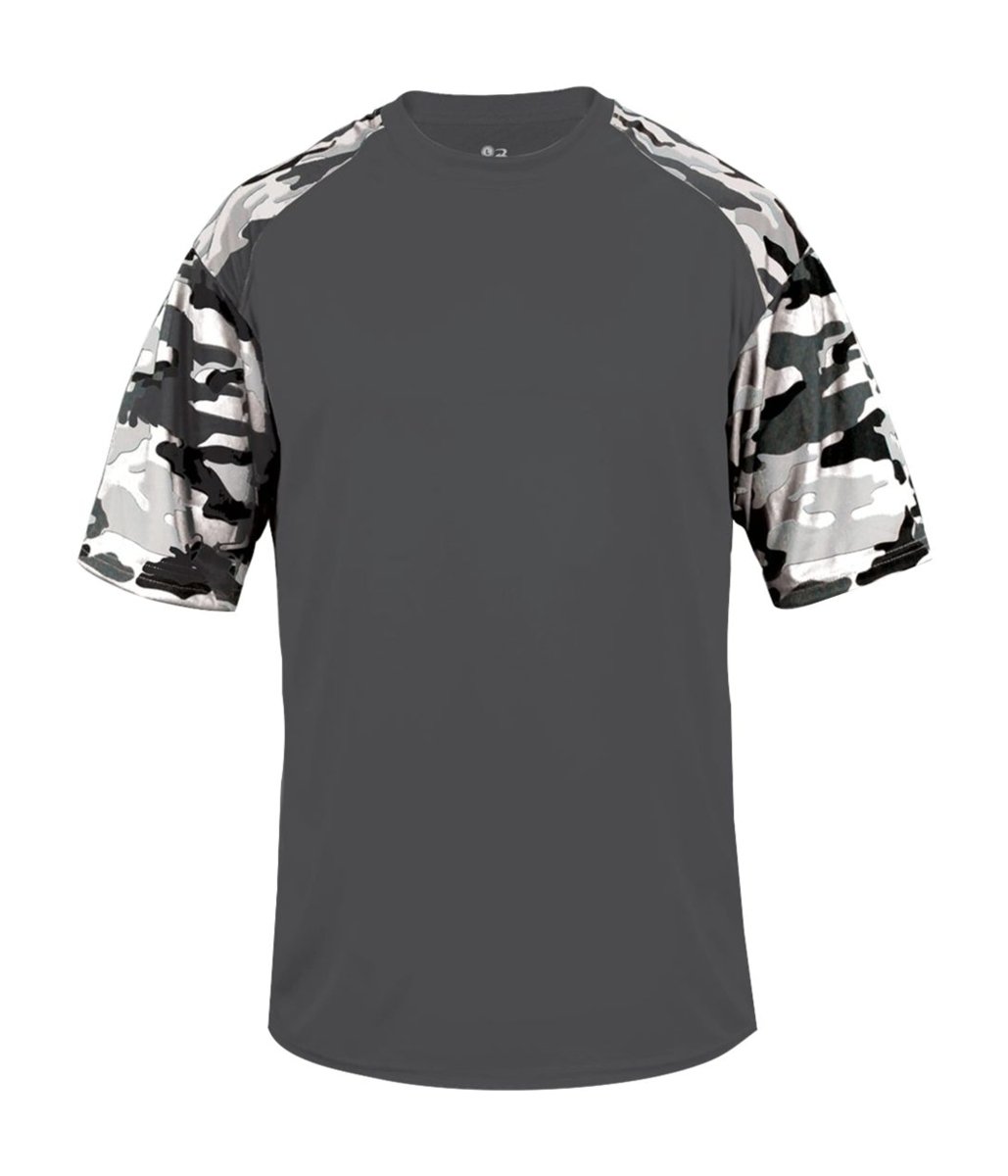Augusta Sportswear CAMO SPORT TEE 414100 GRAPHITE/WHITE CAMO (BA) S