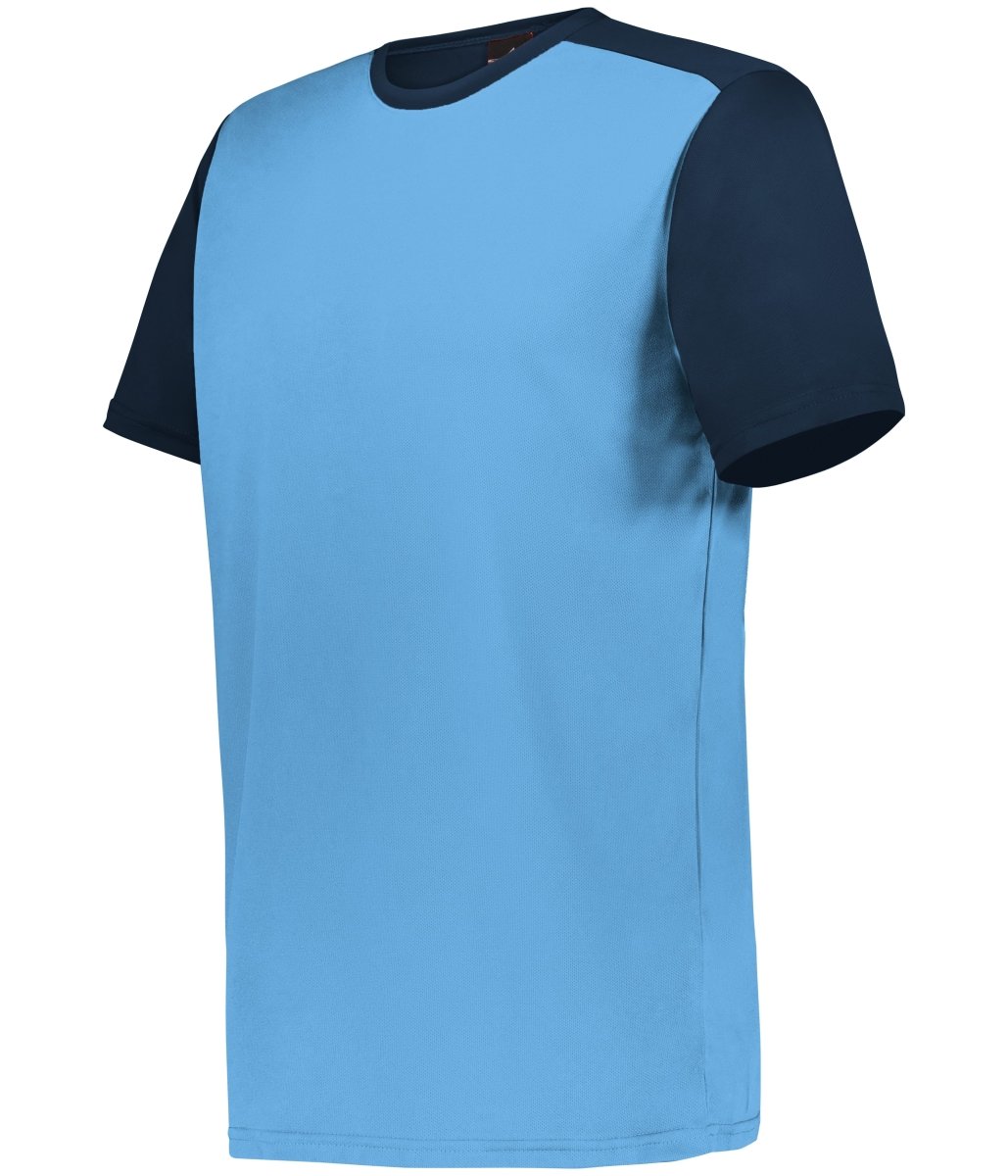 Augusta Sportswear CREW NECK BASEBALL JERSEY 532CJ COLUMBIA BLUE/NAVY (BA) S