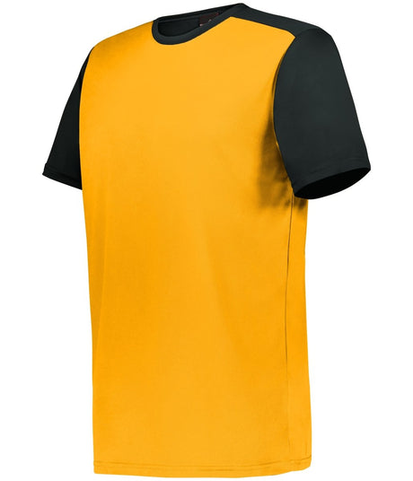 Augusta Sportswear CREW NECK BASEBALL JERSEY 532CJ GOLD/BLACK (BA) S