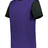 Augusta Sportswear CREW NECK BASEBALL JERSEY 532CJ PURPLE/BLACK (BA) S