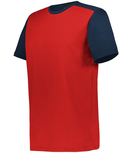 Augusta Sportswear CREW NECK BASEBALL JERSEY 532CJ RED/NAVY (BA) S
