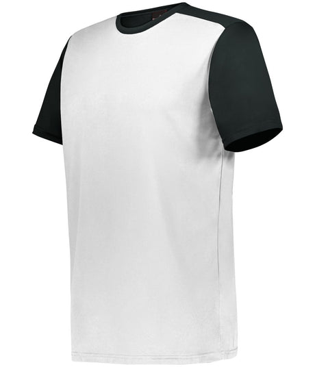 Augusta Sportswear CREW NECK BASEBALL JERSEY 532CJ WHITE/BLACK (BA) S