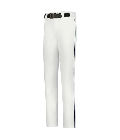 Augusta Sportswear CRUSH OPEN BOTTOM BASEBALL PANT WITH BRAID 655WLB WHITE/NAVY (BA) S