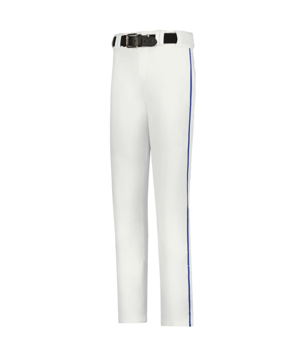 Augusta Sportswear CRUSH OPEN BOTTOM BASEBALL PANT WITH BRAID 655WLB WHITE/ROYAL (BA) S