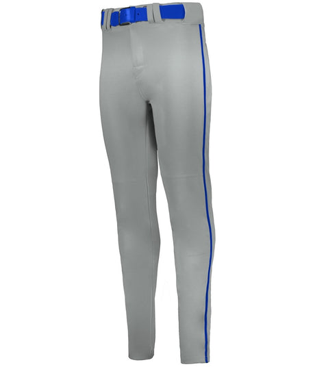Augusta Sportswear CRUSH TAPERED BASEBALL PANT WITH BRAID 657CTB GREY/ROYAL (BA) S