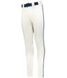Augusta Sportswear CRUSH TAPERED BASEBALL PANT WITH BRAID 657CTB WHITE/NAVY (BA) S