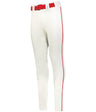 Augusta Sportswear CRUSH TAPERED BASEBALL PANT WITH BRAID 657CTB WHITE/RED (BA) S