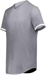 Augusta Sportswear Cutter+ Full Button Baseball Jersey 6909 GRAPHITE/WHITE S