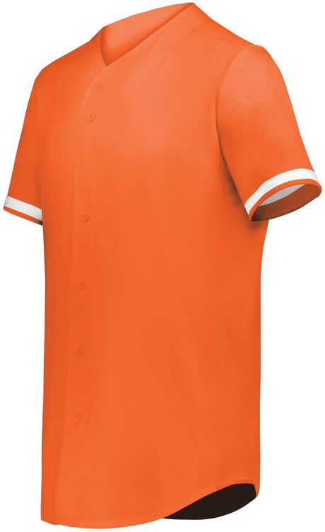 Augusta Sportswear Cutter+ Full Button Baseball Jersey 6909 ORANGE/WHITE S