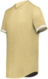 Augusta Sportswear Cutter+ Full Button Baseball Jersey 6909 VEGAS GOLD/WHITE S