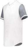 Augusta Sportswear Cutter+ Full Button Baseball Jersey 6909 WHITE/GRAPHITE S