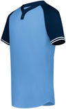 Augusta Sportswear Cutter+ Henley Jersey 6905 COLUMBIA BLUE/NAVY S