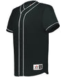 Augusta Sportswear DIAMOND FULL - BUTTON BASEBALL JERSEY 52MBBJ BLACK/WHITE (BA) S