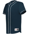 Augusta Sportswear DIAMOND FULL - BUTTON BASEBALL JERSEY 52MBBJ NAVY/WHITE (BA) S