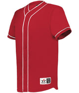 Augusta Sportswear DIAMOND FULL - BUTTON BASEBALL JERSEY 52MBBJ RED/WHITE (BA) S