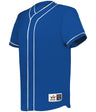 Augusta Sportswear DIAMOND FULL - BUTTON BASEBALL JERSEY 52MBBJ ROYAL/WHITE (BA) S