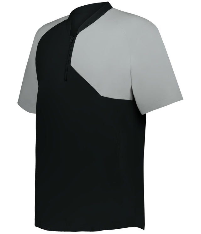 Augusta Sportswear FIELD 1/4 ZIP SHORT SLEEVE PULLOVER 3JSS21A BLACK/GREY (BA) S