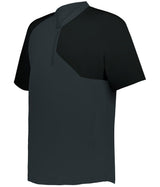 Augusta Sportswear FIELD 1/4 ZIP SHORT SLEEVE PULLOVER 3JSS21A CHARCOAL SOLID/BLACK (BA) S