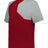 Augusta Sportswear FIELD 1/4 ZIP SHORT SLEEVE PULLOVER 3JSS21A RED/GREY (BA) S