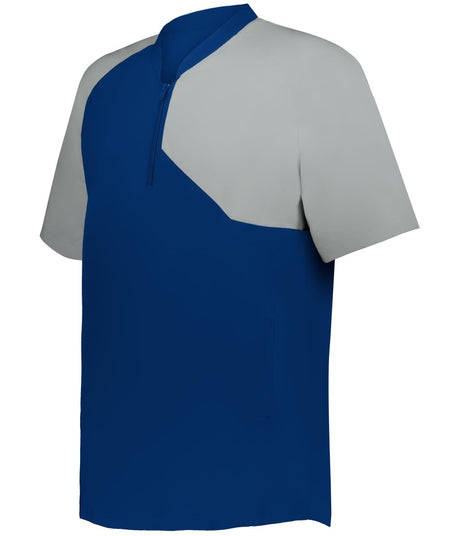 Augusta Sportswear FIELD 1/4 ZIP SHORT SLEEVE PULLOVER 3JSS21A ROYAL/GREY (BA) S