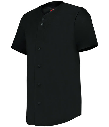 Augusta Sportswear FULL - BUTTON LIGHTWEIGHT BASEBALL JERSEY 52MBFJ BLACK S