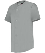 Augusta Sportswear FULL - BUTTON LIGHTWEIGHT BASEBALL JERSEY 52MBFJ GREY (BA) S