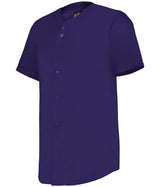 Augusta Sportswear FULL - BUTTON LIGHTWEIGHT BASEBALL JERSEY 52MBFJ PURPLE (BA) S