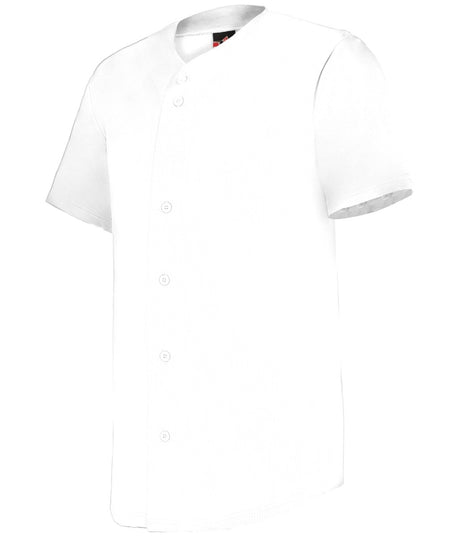 Augusta Sportswear FULL - BUTTON LIGHTWEIGHT BASEBALL JERSEY 52MBFJ WHITE S