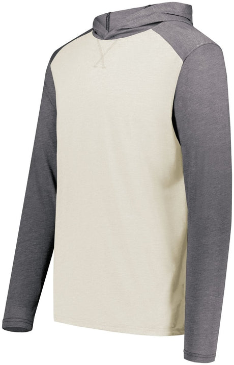Augusta Sportswear Gameday Vintage Hoodie 6884 BIRCH/CARBON HEATHER S