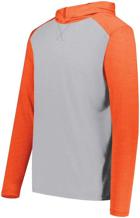 Augusta Sportswear Gameday Vintage Hoodie 6884 GREY HEATHER/ORANGE HEATHER S
