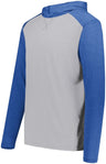 Augusta Sportswear Gameday Vintage Hoodie 6884 GREY HEATHER/ROYAL HEATHER S