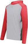 Augusta Sportswear Gameday Vintage Hoodie 6884 GREY HEATHER/SCARLET HEATHER S