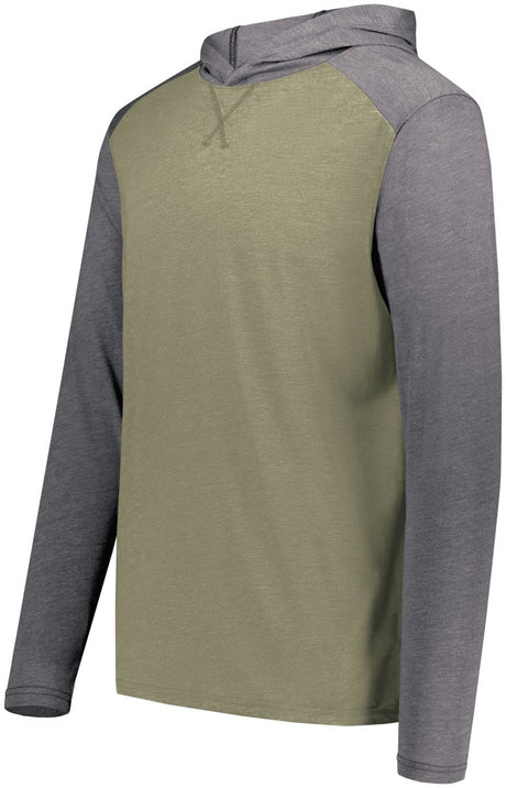 Augusta Sportswear Gameday Vintage Hoodie 6884 OLIVE HEATHER/CARBON HEATHER S