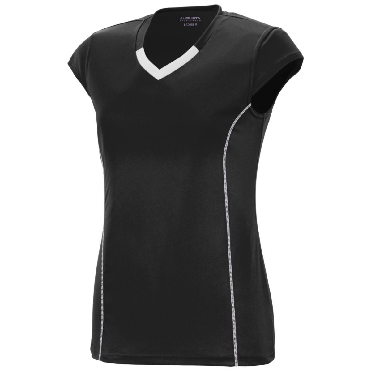Augusta Sportswear Girls Blash Jersey 1219 BLACK/WHITE S