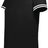 Augusta Sportswear Girls Cutter+ Henley Jersey 6918 BLACK/WHITE S