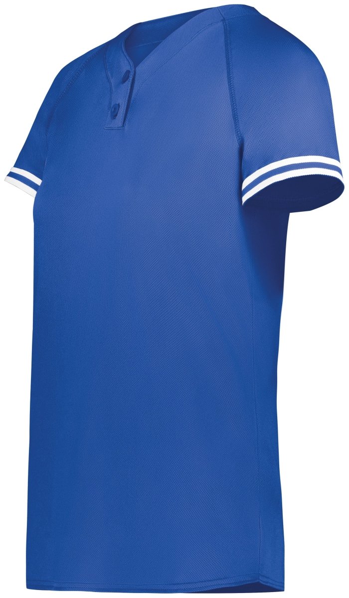 Augusta Sportswear Girls Cutter+ Henley Jersey 6918 ROYAL/WHITE S