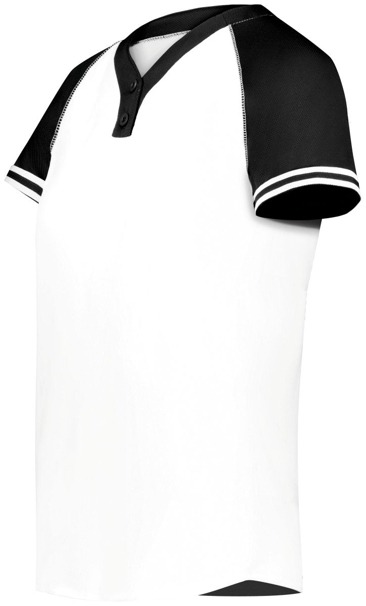 Augusta Sportswear Girls Cutter+ Henley Jersey 6918 WHITE/BLACK S