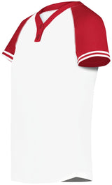 Augusta Sportswear Girls Cutter+ Henley Jersey 6918 WHITE/SCARLET S